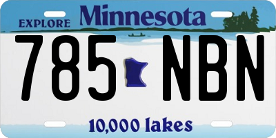 MN license plate 785NBN