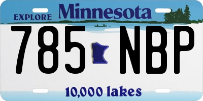MN license plate 785NBP