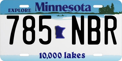 MN license plate 785NBR