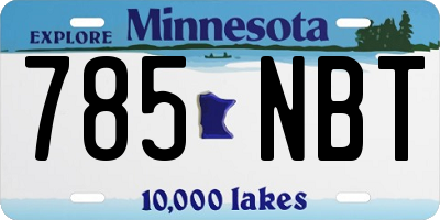 MN license plate 785NBT