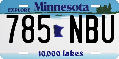 MN license plate 785NBU