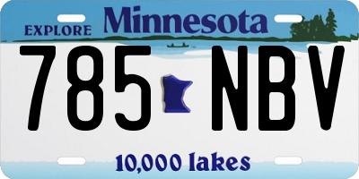 MN license plate 785NBV