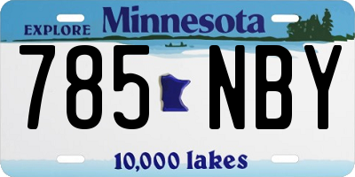 MN license plate 785NBY