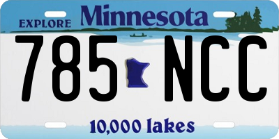 MN license plate 785NCC