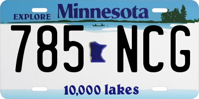MN license plate 785NCG