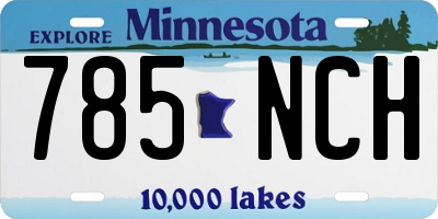 MN license plate 785NCH