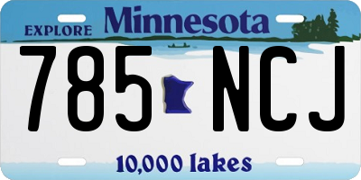 MN license plate 785NCJ