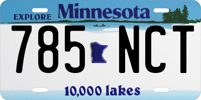 MN license plate 785NCT