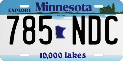 MN license plate 785NDC