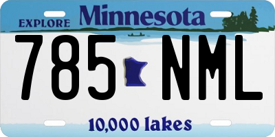 MN license plate 785NML