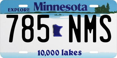 MN license plate 785NMS
