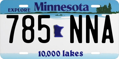 MN license plate 785NNA