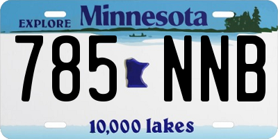MN license plate 785NNB