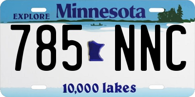MN license plate 785NNC