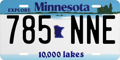 MN license plate 785NNE