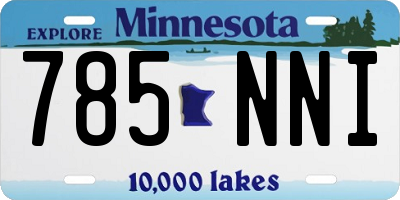 MN license plate 785NNI