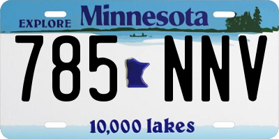 MN license plate 785NNV