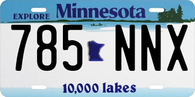 MN license plate 785NNX