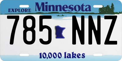 MN license plate 785NNZ