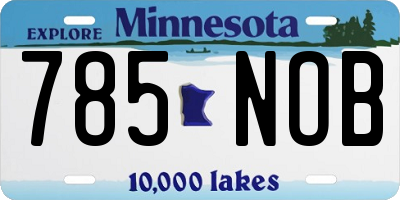 MN license plate 785NOB