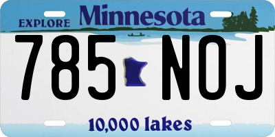 MN license plate 785NOJ