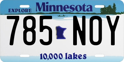 MN license plate 785NOY