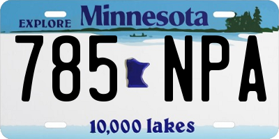 MN license plate 785NPA