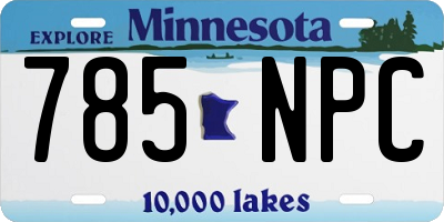MN license plate 785NPC