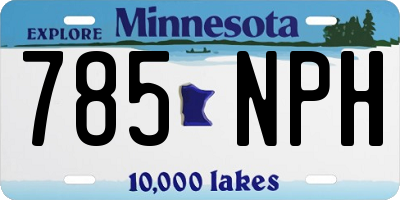 MN license plate 785NPH