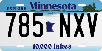 MN license plate 785NXV