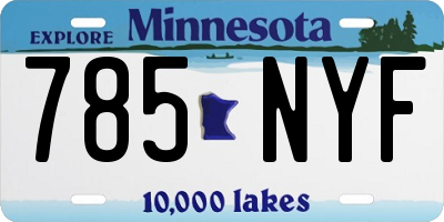 MN license plate 785NYF