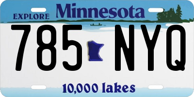MN license plate 785NYQ