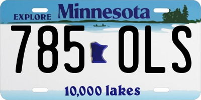 MN license plate 785OLS