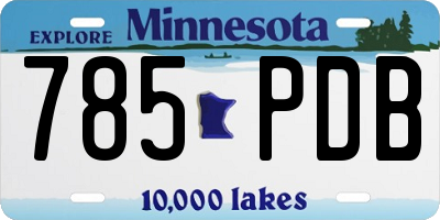 MN license plate 785PDB