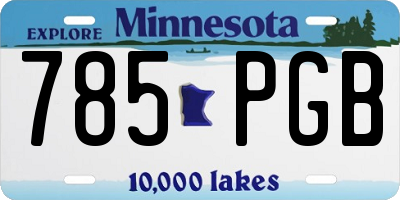 MN license plate 785PGB