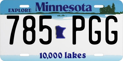 MN license plate 785PGG