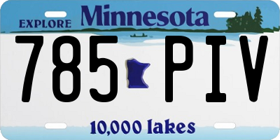 MN license plate 785PIV