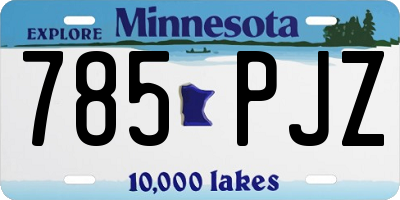 MN license plate 785PJZ