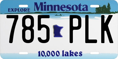 MN license plate 785PLK