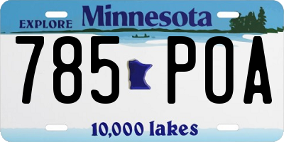 MN license plate 785POA