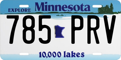 MN license plate 785PRV
