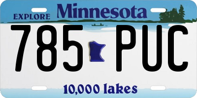 MN license plate 785PUC
