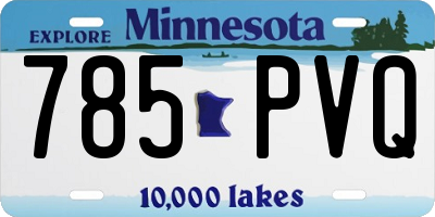 MN license plate 785PVQ