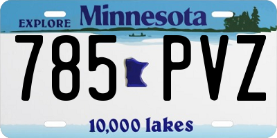 MN license plate 785PVZ