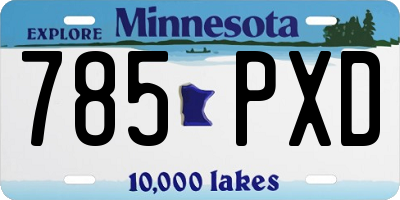 MN license plate 785PXD