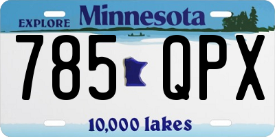 MN license plate 785QPX