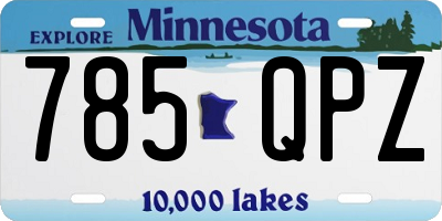 MN license plate 785QPZ