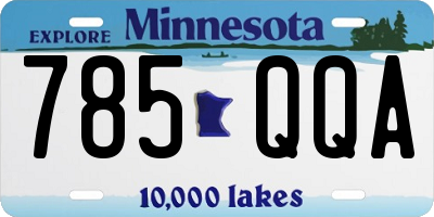 MN license plate 785QQA