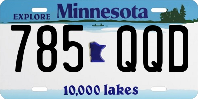 MN license plate 785QQD