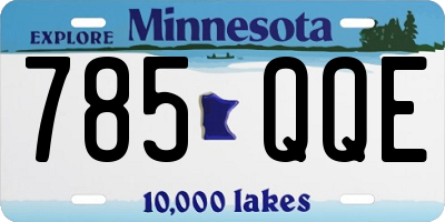 MN license plate 785QQE